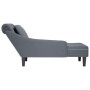 Tumbona con almohada reposabrazo derecho terciopelo gris oscuro de , Divanes - Ref: Foro24-4009773, Precio: 143,26 €, Descuen...