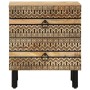 Mesita de noche madera maciza mango rugosa negro 40x33,5x46 cm de , Mesitas de noche - Ref: Foro24-4018626, Precio: 75,85 €, ...