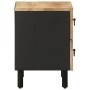 Mesita de noche madera maciza mango rugosa negro 40x33,5x46 cm de , Mesitas de noche - Ref: Foro24-4018626, Precio: 75,85 €, ...