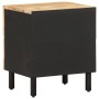 Mesita de noche madera maciza mango rugosa negro 40x33,5x46 cm de , Mesitas de noche - Ref: Foro24-4018626, Precio: 75,85 €, ...