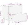 Mesita de noche madera maciza mango rugosa negro 40x33,5x46 cm de , Mesitas de noche - Ref: Foro24-4018626, Precio: 75,85 €, ...
