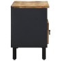 Mueble de TV madera maciza de mango rugosa negro 80x33,5x46 cm de , Almacenamiento para CD y DVD - Ref: Foro24-4018645, Preci...