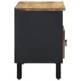 Mueble de TV madera maciza de mango rugosa negro 80x33,5x46 cm de , Almacenamiento para CD y DVD - Ref: Foro24-4018645, Preci...