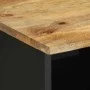 Mueble de TV madera maciza de mango rugosa negro 80x33,5x46 cm de , Almacenamiento para CD y DVD - Ref: Foro24-4018645, Preci...