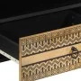 Mueble de TV madera maciza de mango rugosa negro 80x33,5x46 cm de , Almacenamiento para CD y DVD - Ref: Foro24-4018645, Preci...