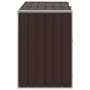 Cobertizo contenedores dobles basura acero marrón 144x81x113 cm de , Soportes para contenedores de residuos - Ref: Foro24-400...