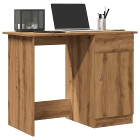 Escritorio de madera de ingeniería roble artisan 100x50x76 cm de , Escritorios - Ref: Foro24-855955, Precio: 89,13 €, Descuen...