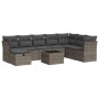 Set de sofás de jardín con cojines 9 pzas ratán sintético gris de , Conjuntos de jardín - Ref: Foro24-3325346, Precio: 560,88...