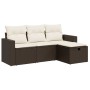 Set de sofás de jardín 4 pzas y cojines ratán sintético marrón de , Conjuntos de jardín - Ref: Foro24-3325359, Precio: 281,77...