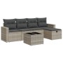 Set de sofás de jardín 6 pzas y cojines ratán sintético gris de , Conjuntos de jardín - Ref: Foro24-3325378, Precio: 384,18 €...
