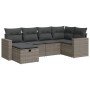 Set de muebles de jardín 6 pzas y cojines ratán sintético gris de , Conjuntos de jardín - Ref: Foro24-3325386, Precio: 416,41...
