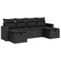 Set de sofás de jardín 6 piezas y cojines ratán sintético negro de , Conjuntos de jardín - Ref: Foro24-3325421, Precio: 400,7...