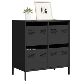Kaltgewalzter schwarzer Stahlschrank 68x39x73,5 cm von , Sideboards - Ref: Foro24-851256, Preis: 94,23 €, Rabatt: %