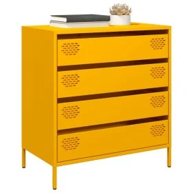 Aparador acero laminado en frío amarillo mostaza 68x39x73,5 cm de , Aparadores - Ref: Foro24-851289, Precio: 130,27 €, Descue...