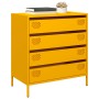 Aparador acero laminado en frío amarillo mostaza 68x39x73,5 cm de , Aparadores - Ref: Foro24-851289, Precio: 131,96 €, Descue...