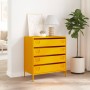 Aparador acero laminado en frío amarillo mostaza 68x39x73,5 cm de , Aparadores - Ref: Foro24-851289, Precio: 131,96 €, Descue...