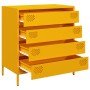 Aparador acero laminado en frío amarillo mostaza 68x39x73,5 cm de , Aparadores - Ref: Foro24-851289, Precio: 131,96 €, Descue...