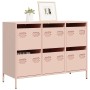 Aparador de acero laminado en frío rosa 101,5x39x73,5 cm de , Aparadores - Ref: Foro24-851263, Precio: 134,37 €, Descuento: %