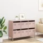 Aparador de acero laminado en frío rosa 101,5x39x73,5 cm de , Aparadores - Ref: Foro24-851263, Precio: 131,81 €, Descuento: %