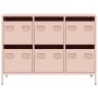 Aparador de acero laminado en frío rosa 101,5x39x73,5 cm de , Aparadores - Ref: Foro24-851263, Precio: 134,37 €, Descuento: %