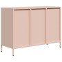 Aparador de acero laminado en frío rosa 101,5x39x73,5 cm de , Aparadores - Ref: Foro24-851263, Precio: 134,37 €, Descuento: %