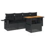 Set de muebles de jardín 5 pzas y cojines ratán sintético negro de , Conjuntos de jardín - Ref: Foro24-3327093, Precio: 386,0...