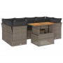 Set de sofás de jardín 7 pzas con cojines ratán sintético gris de , Conjuntos de jardín - Ref: Foro24-3326895, Precio: 480,06...