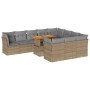 Set de sofás de jardín 11pzas con cojines ratán sintético beige de , Conjuntos de jardín - Ref: Foro24-3326978, Precio: 760,4...