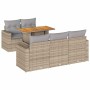 Juego de sofás jardín con cojines 6 pzas ratán sintético beige de , Conjuntos de jardín - Ref: Foro24-3326992, Precio: 516,92...