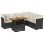 Set de sofás de jardín 7 pzas con cojines ratán sintético negro de , Conjuntos de jardín - Ref: Foro24-3326933, Precio: 461,0...