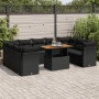 Set de sofás de jardín y cojines 10 pzas ratán sintético negro de , Conjuntos de jardín - Ref: Foro24-3326967, Precio: 679,42...