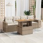 Juego de sofás jardín con cojines 5 pzas ratán sintético beige de , Conjuntos de jardín - Ref: Foro24-3326984, Precio: 416,51...