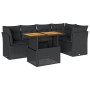 Set de sofás de jardín 6 piezas y cojines ratán sintético negro de , Conjuntos de jardín - Ref: Foro24-3326925, Precio: 455,2...
