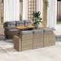 Set sofás de jardín 7 piezas y cojines ratán sintético beige de , Conjuntos de jardín - Ref: Foro24-3326999, Precio: 576,86 €...