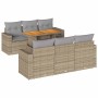 Set sofás de jardín 7 piezas y cojines ratán sintético beige de , Conjuntos de jardín - Ref: Foro24-3326999, Precio: 576,86 €...