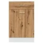 Armario inferior cajón madera roble artisan 50x46x81,5 cm de , Armarios de cocina - Ref: Foro24-856087, Precio: 89,99 €, Desc...