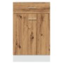 Armario inferior cajón madera roble artisan 50x46x81,5 cm de , Armarios de cocina - Ref: Foro24-856087, Precio: 91,69 €, Desc...