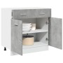 Armario inferior cajón contrachapada gris hormigón 80x46x81,5cm de , Armarios de cocina - Ref: Foro24-856091, Precio: 90,52 €...