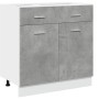 Armario inferior cajón contrachapada gris hormigón 80x46x81,5cm de , Armarios de cocina - Ref: Foro24-856091, Precio: 90,52 €...