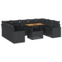Set de sofás de jardín y cojines 10 pzas ratán sintético negro de , Conjuntos de jardín - Ref: Foro24-3327079, Precio: 701,67...