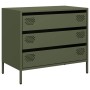 Aparador de acero laminado en frío verde oliva 68x39x58,5 cm de , Aparadores - Ref: Foro24-851296, Precio: 114,03 €, Descuent...