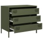 Aparador de acero laminado en frío verde oliva 68x39x58,5 cm de , Aparadores - Ref: Foro24-851296, Precio: 114,03 €, Descuent...