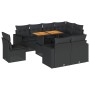 Set de sofás de jardín con cojines 9 pzas ratán sintético negro de , Conjuntos de jardín - Ref: Foro24-3327051, Precio: 689,5...