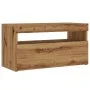 Mueble de TV luces LED madera roble artisan 75x35x40 cm de , Muebles TV - Ref: Foro24-856317, Precio: 52,10 €, Descuento: %