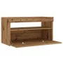 TV-Möbel mit LED-Lichtern aus Eichenholz, handgefertigt, 75x35x40 cm. von , TV-Möbel - Ref: Foro24-856317, Preis: 52,10 €, Ra...