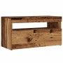 Mueble TV luces LED madera ingeniería envejecida 75x35x40 cm de , Muebles TV - Ref: Foro24-856315, Precio: 52,67 €, Descuento: %