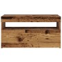 Mueble TV luces LED madera ingeniería envejecida 75x35x40 cm de , Muebles TV - Ref: Foro24-856315, Precio: 52,67 €, Descuento: %