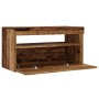 Mueble TV luces LED madera ingeniería envejecida 75x35x40 cm de , Muebles TV - Ref: Foro24-856315, Precio: 52,67 €, Descuento: %