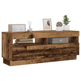 Mueble TV luces LED madera ingeniería envejecida 100x35x40 cm de , Muebles TV - Ref: Foro24-856355, Precio: 95,99 €, Descuent...