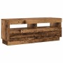 Mueble TV luces LED madera ingeniería envejecida 100x35x40 cm de , Muebles TV - Ref: Foro24-856355, Precio: 95,99 €, Descuent...